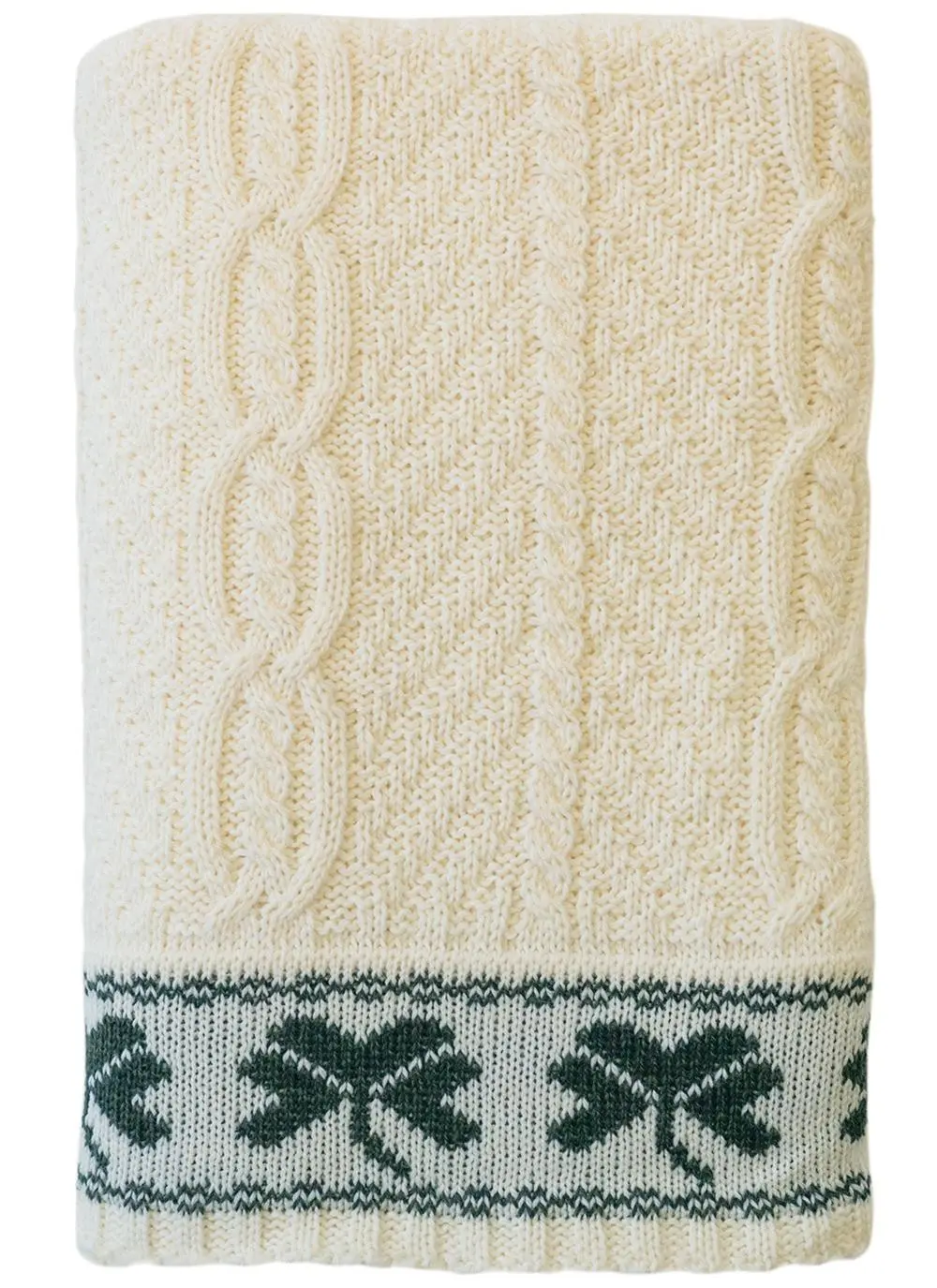 Shamrock Heritage Aran Throw - Cream main image 0